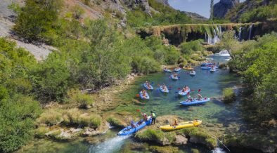 Wildwasser Rafting Kroatien - Kayaking am Fluss Zrmanja - landschaftliches Idyll