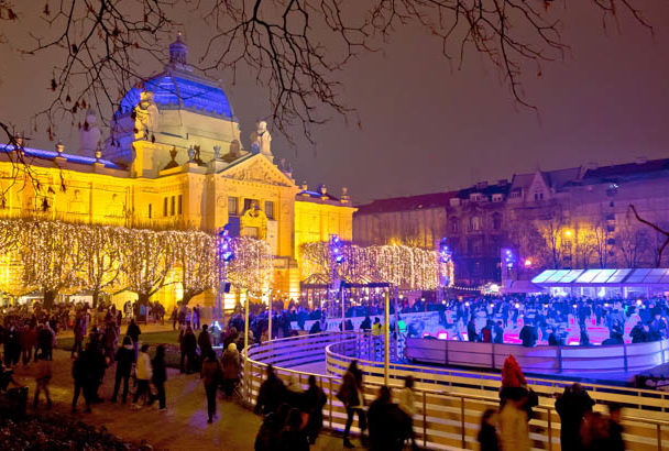 Eislaufen in Zagreb