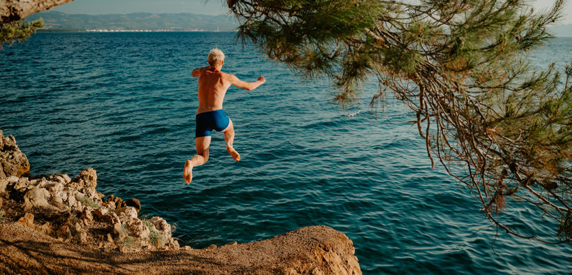 Klippen entlang der kroatischen Adria