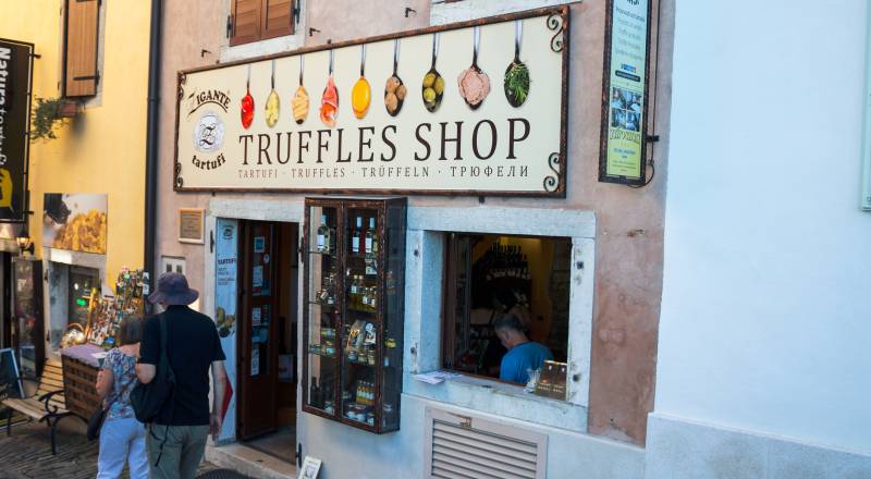 Trüffel in Motovun - Shop in der Innenstadt - Istrien