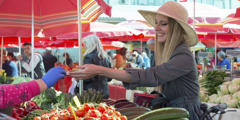 Dolac Markt in Zagreb.